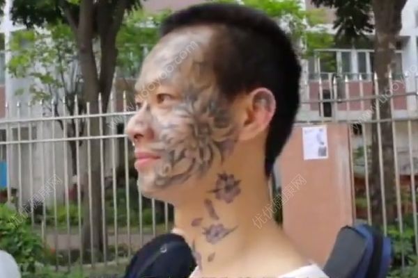 小伙花1万5全脸永久性文身，做纹身要注意些什么？(3)